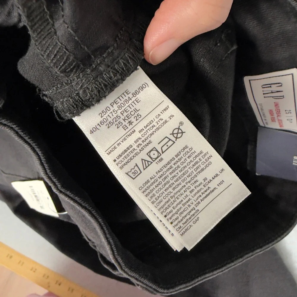 NWT GAP Universal Jegging High Rise Petite Jeans Black Size 0P - Picture 8 of 10